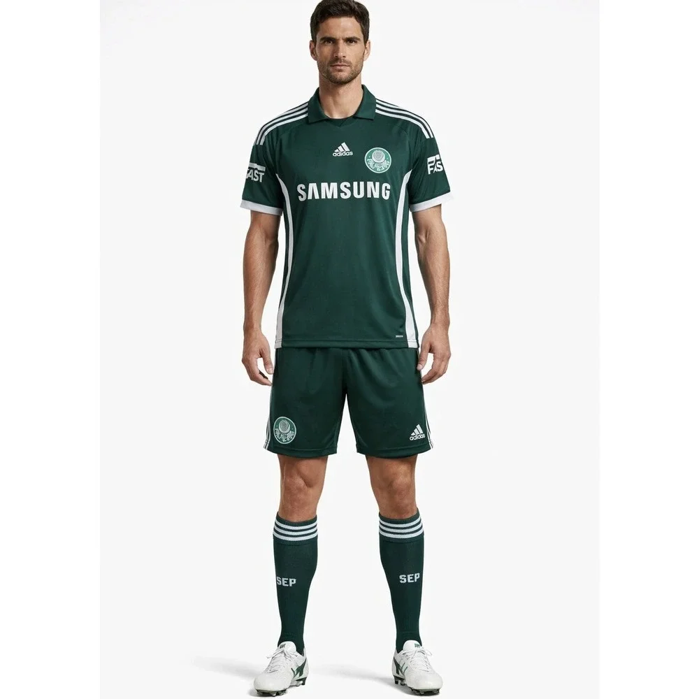Adidas Palmeiras Soccer Jersey Mens Medium Green Samsung Ciro 7 Brazil